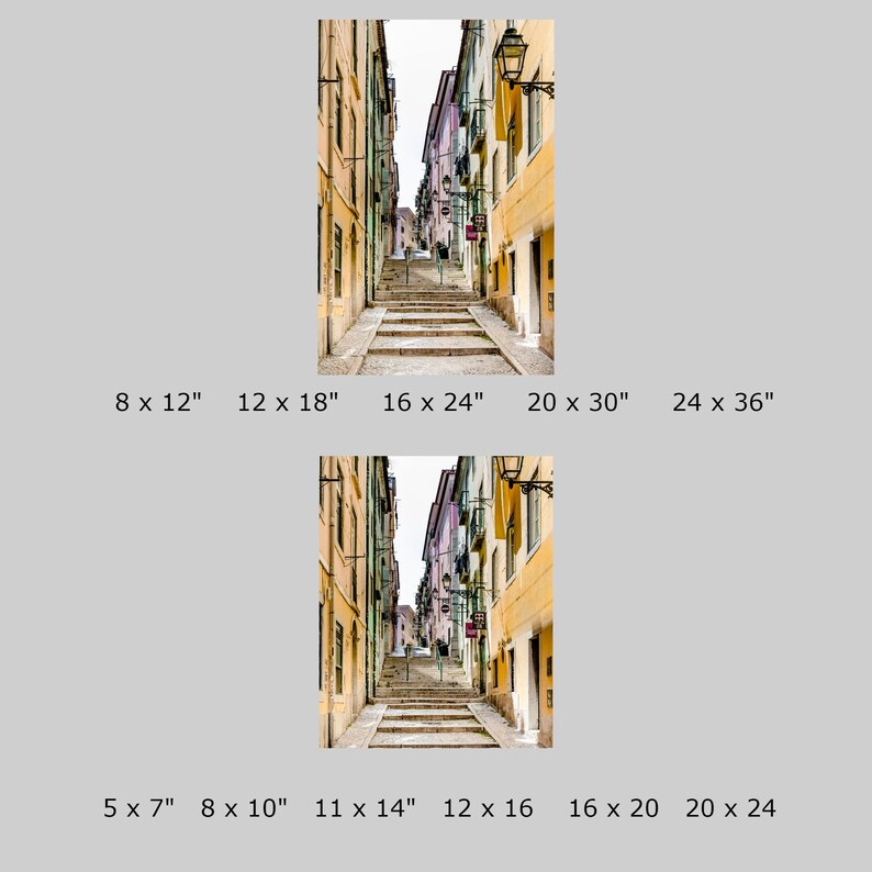 May include: A photo of a narrow, cobblestone street in a European city. The street is lined with colorful buildings and has a set of stairs leading up to the top of the hill. The buildings are a mix of yellow, pink, and white.