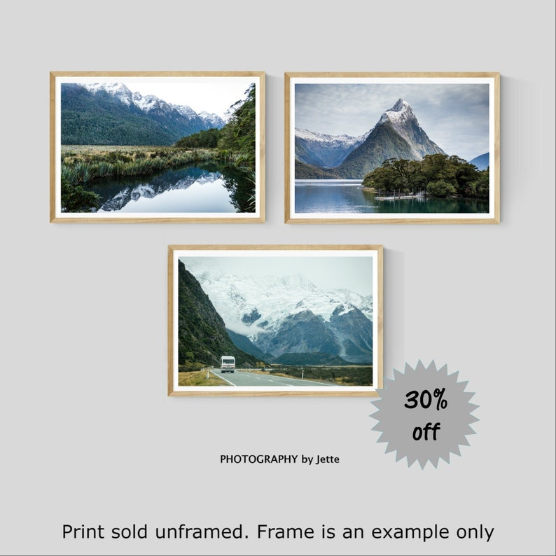 Set of 3 New Zealand Prints NZ Photography Travel Decor Etsy Australia