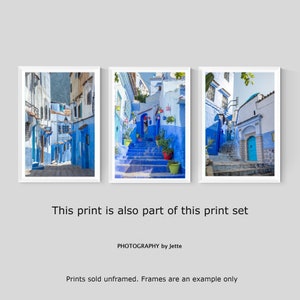 Moroccan Blue City Print, Chefchaouen Print, Morocco Photography, Blue City Photograph, Travel Print, Morocco Decor, Street Photograph image 7