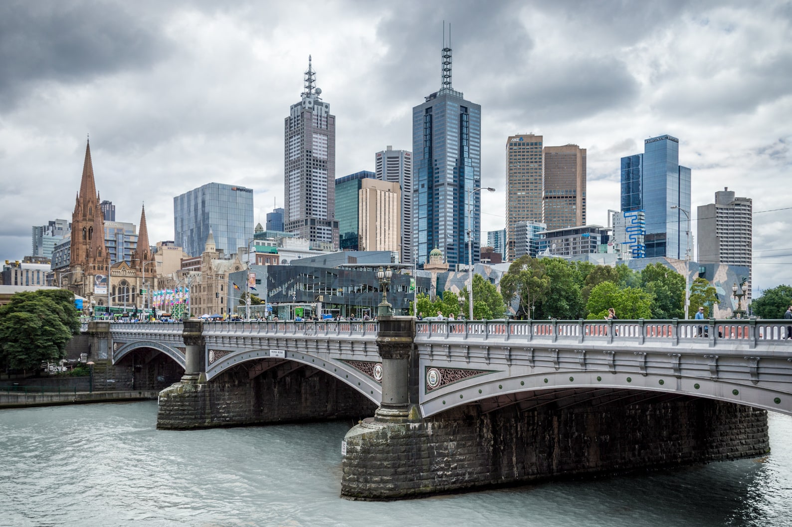 Melbourne City Print, Black and White Wall Art, Australian Monochrome