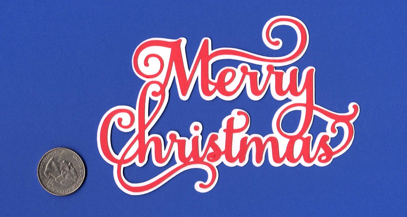Merry Christmas Die Cut Layered Merry Christmas Paper - Etsy