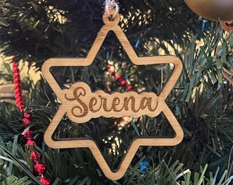 Decoración personalizada del árbol de Navidad de madera Bola