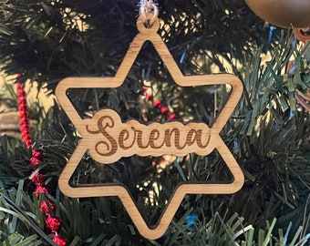 Personalised Wooden Christmas Tree Decoration Bauble