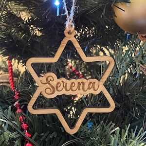 Personalised Wooden Christmas Tree Decoration Bauble