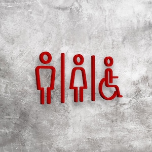 Restroom Sign - All Gender Bathroom Symbol - Toilet Signage - Etsy