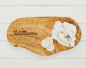 Personalised Olive Wood Chopping & Cheese Board * Best Christmas Gift *