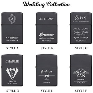 Personalised Engraved Lighter Refillable Gift Set with Box Special Day Gift Wedding Gift Groomsman Usher Engraved Birthday Gift image 5