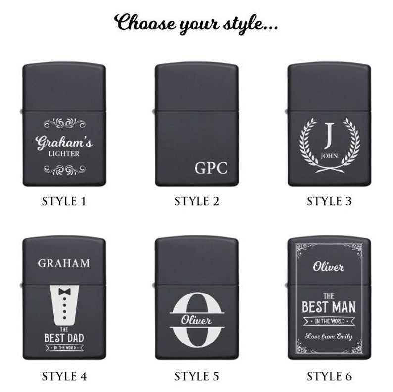 Personalised Engraved Lighter Refillable Gift Set with Box Special Day Gift Wedding Gift Groomsman Usher Engraved Birthday Gift image 4