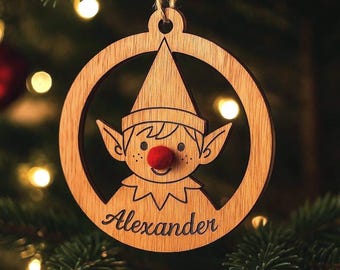 Personalised Wooden Christmas Tree Decoration Bauble