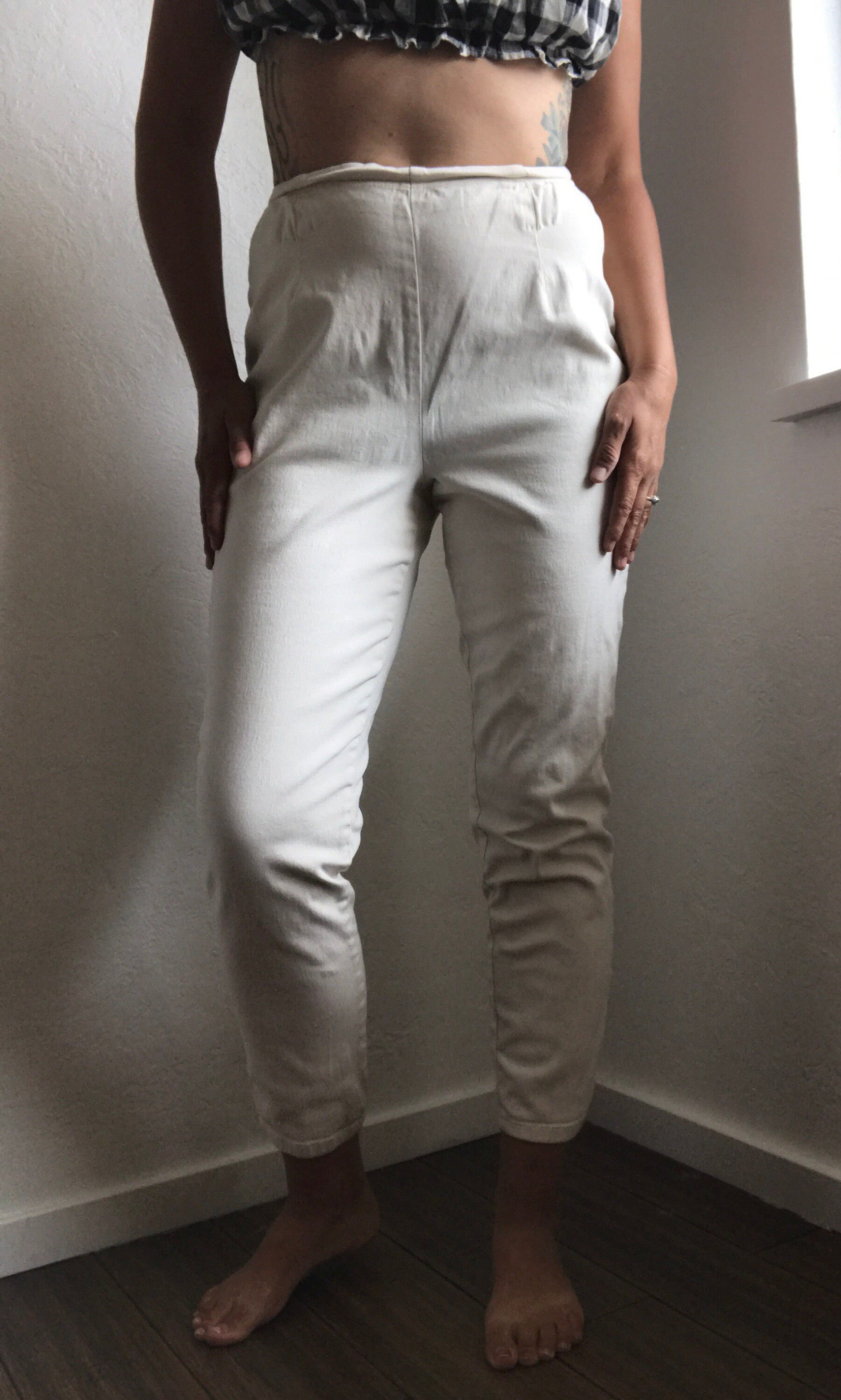 Made Khaki Capri Rockabilly Pants - Etsy