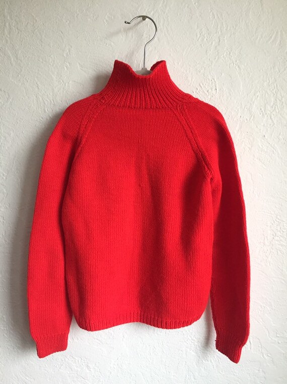 Vintage Handmade Polyester Knit Sweater 