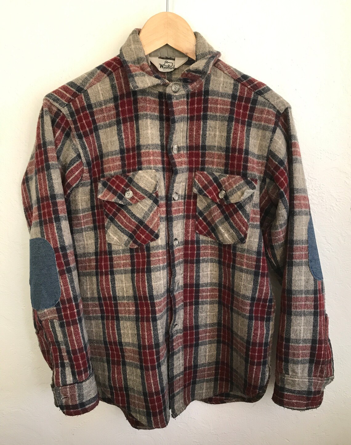 Vintage Woolrich wool button front shirt small M medium | Etsy