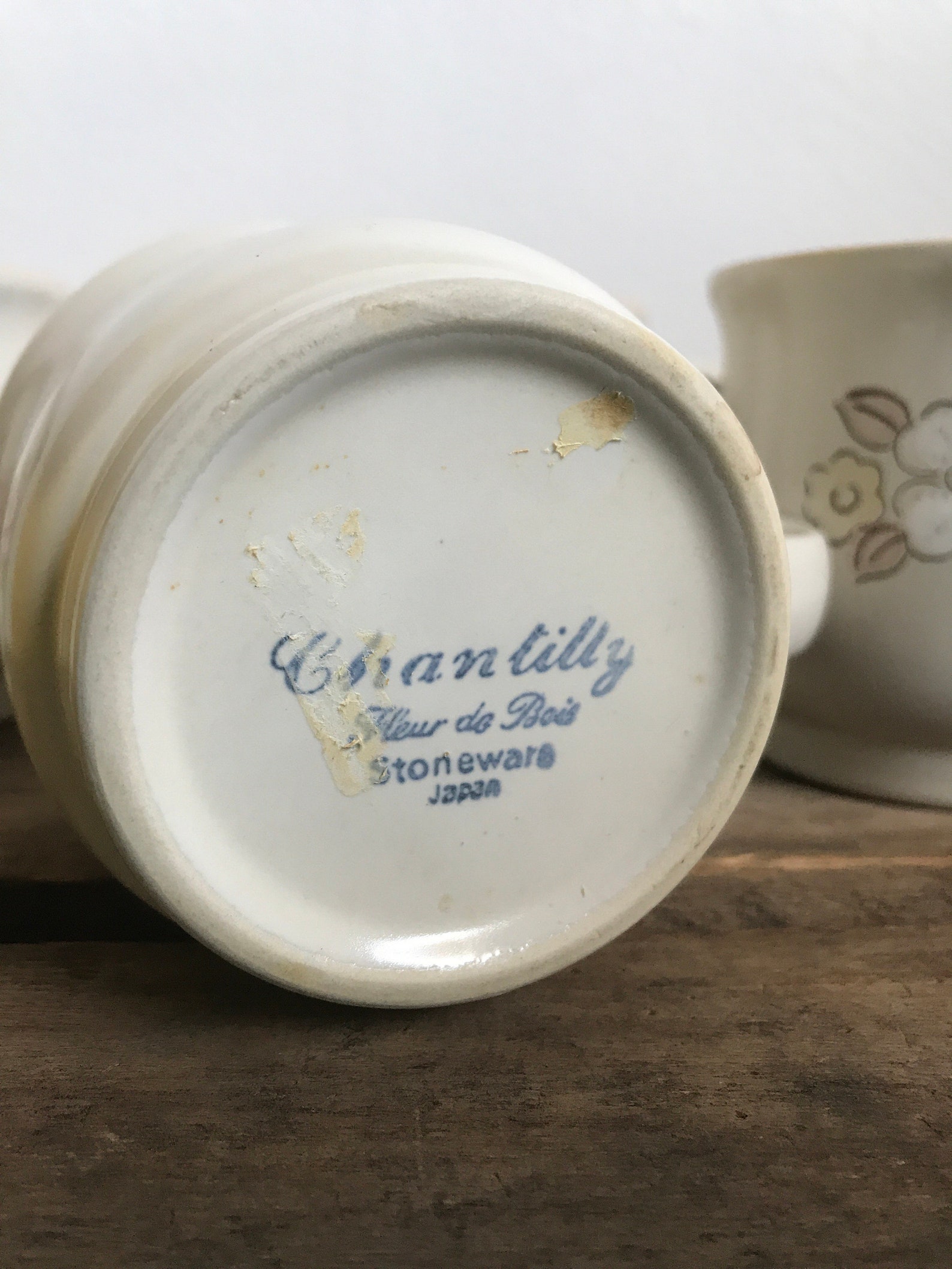 Vintage Chantilly Fleur De Bois Japanese Stoneware Mugs X6 Etsy New