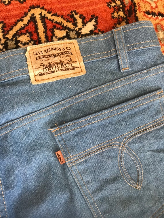 Vintage Levis Powder Blue Action Jeans 42x33 Copper Tag - Etsy