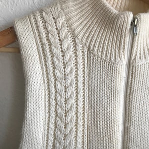 Jones Wear Sport Vintage Wool Blend Ivory Sweater Vest Zip - Etsy