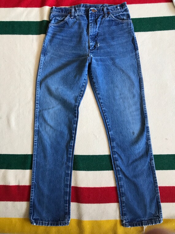 Vintage Wrangler denim jeans 34x35 actual size - image 2