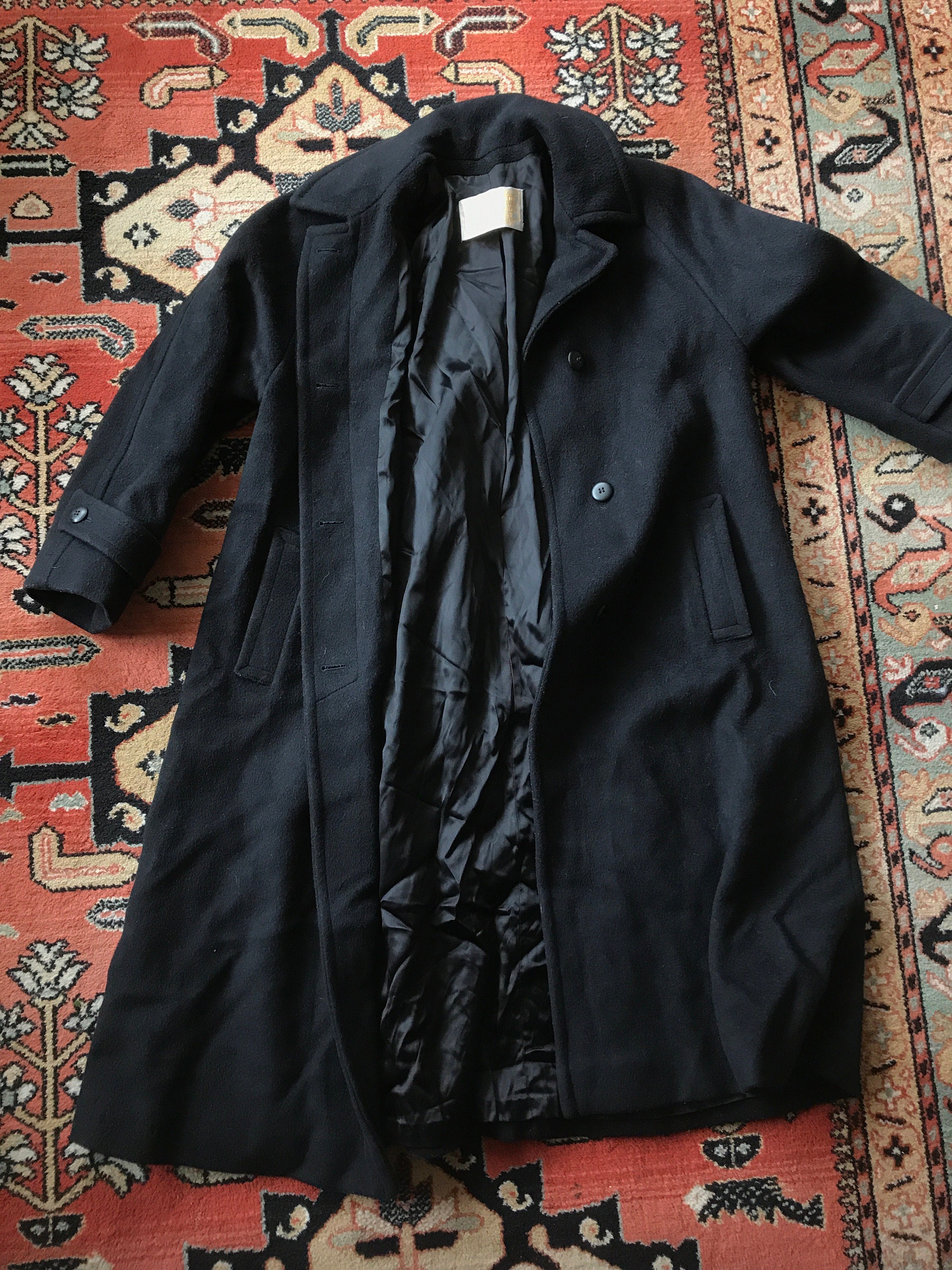Vintage Pendleton Black Wool Full Length Coat Size 10 USA Made Etsy