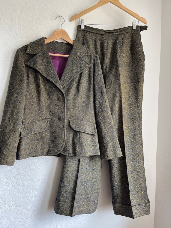 Vintage handmade pants blazer womens suit