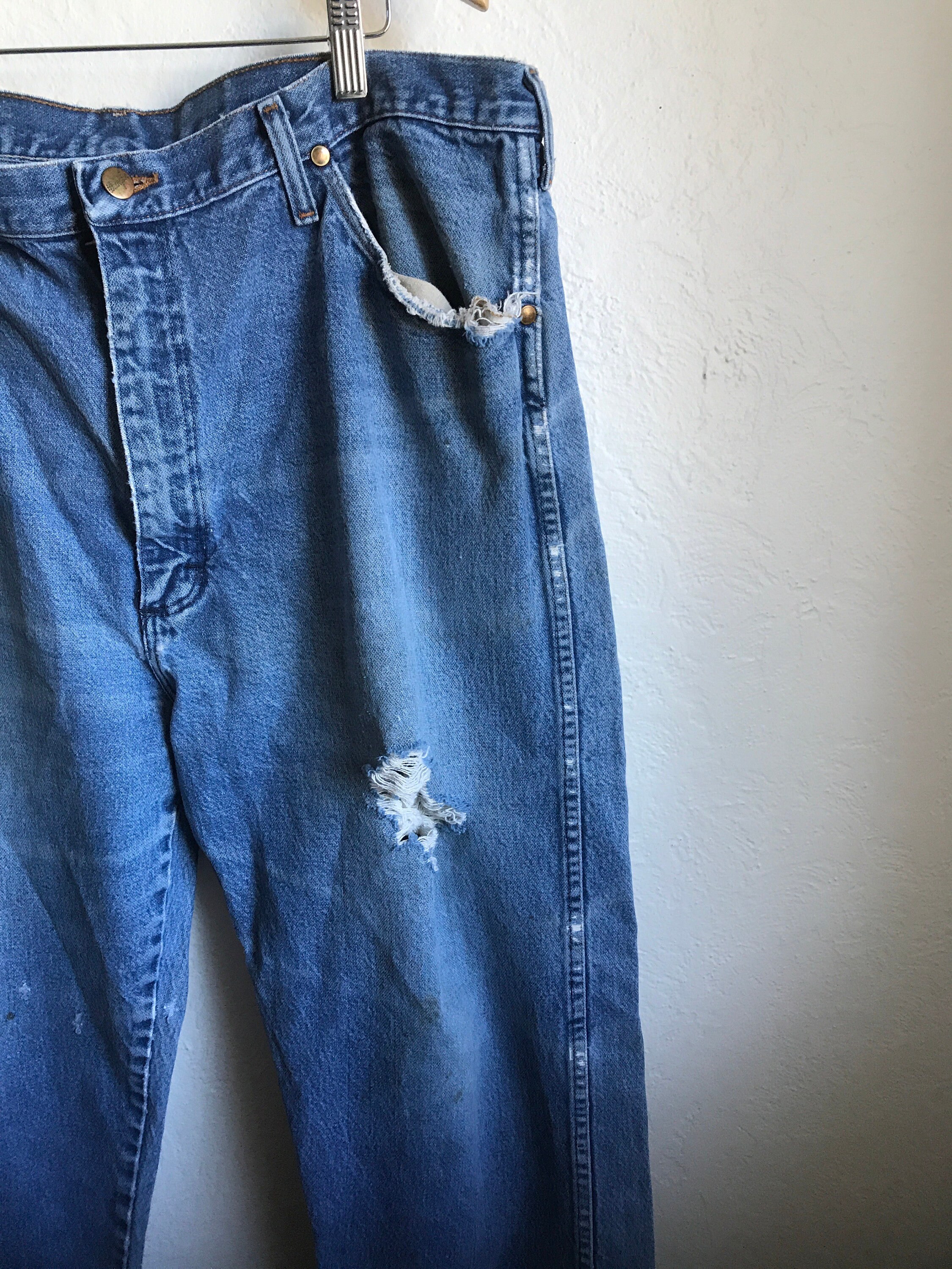 Vintage Wrangler Made in USA 39x30.5 - Etsy
