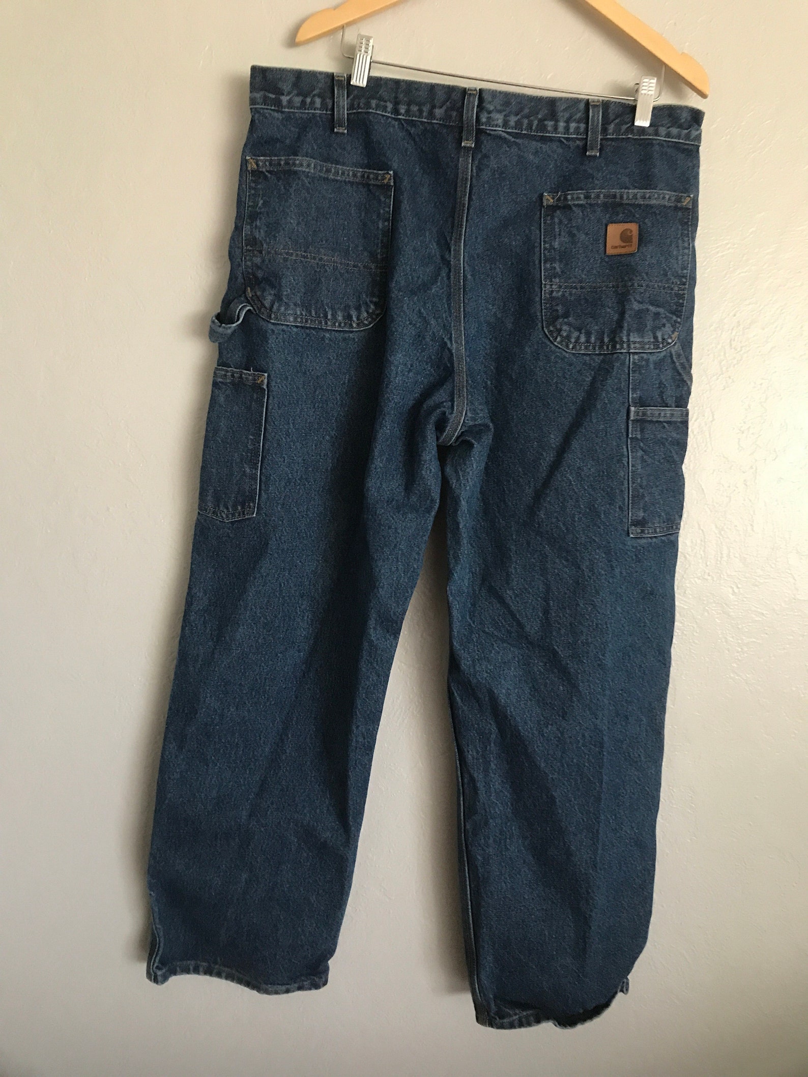 Carhartt Blue Denim Jeans Carpenter 40x32 - Etsy UK