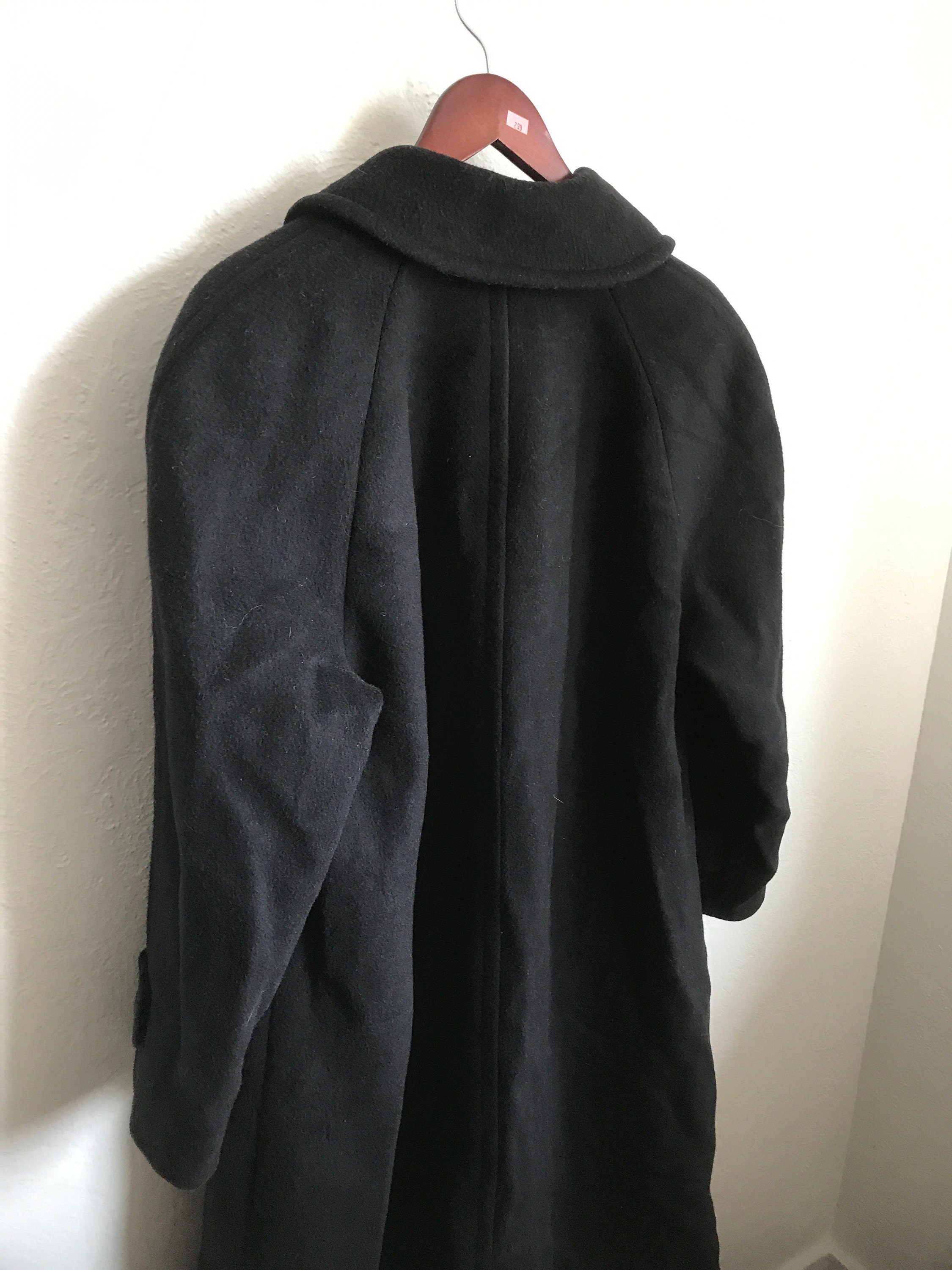Vintage Pendleton Black Wool Full Length Coat Size 10 USA Made Etsy