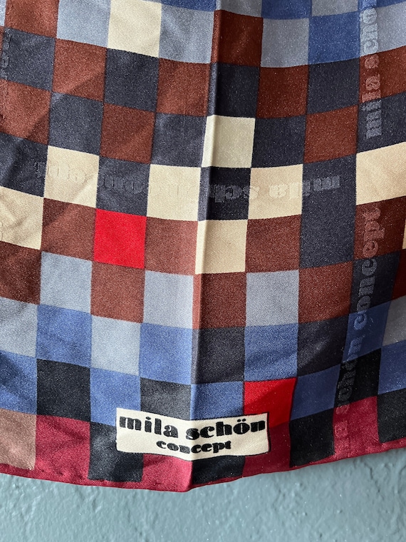 Vintage Mila Schön square print scarf