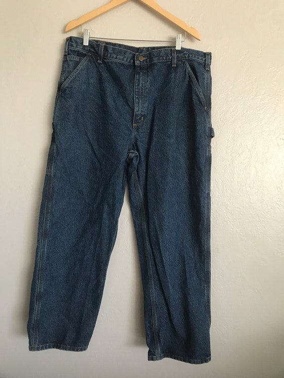 C* Carhartt FR Carpenter's Jeans Size 38x34 #290-83 GOOD CONDITION 