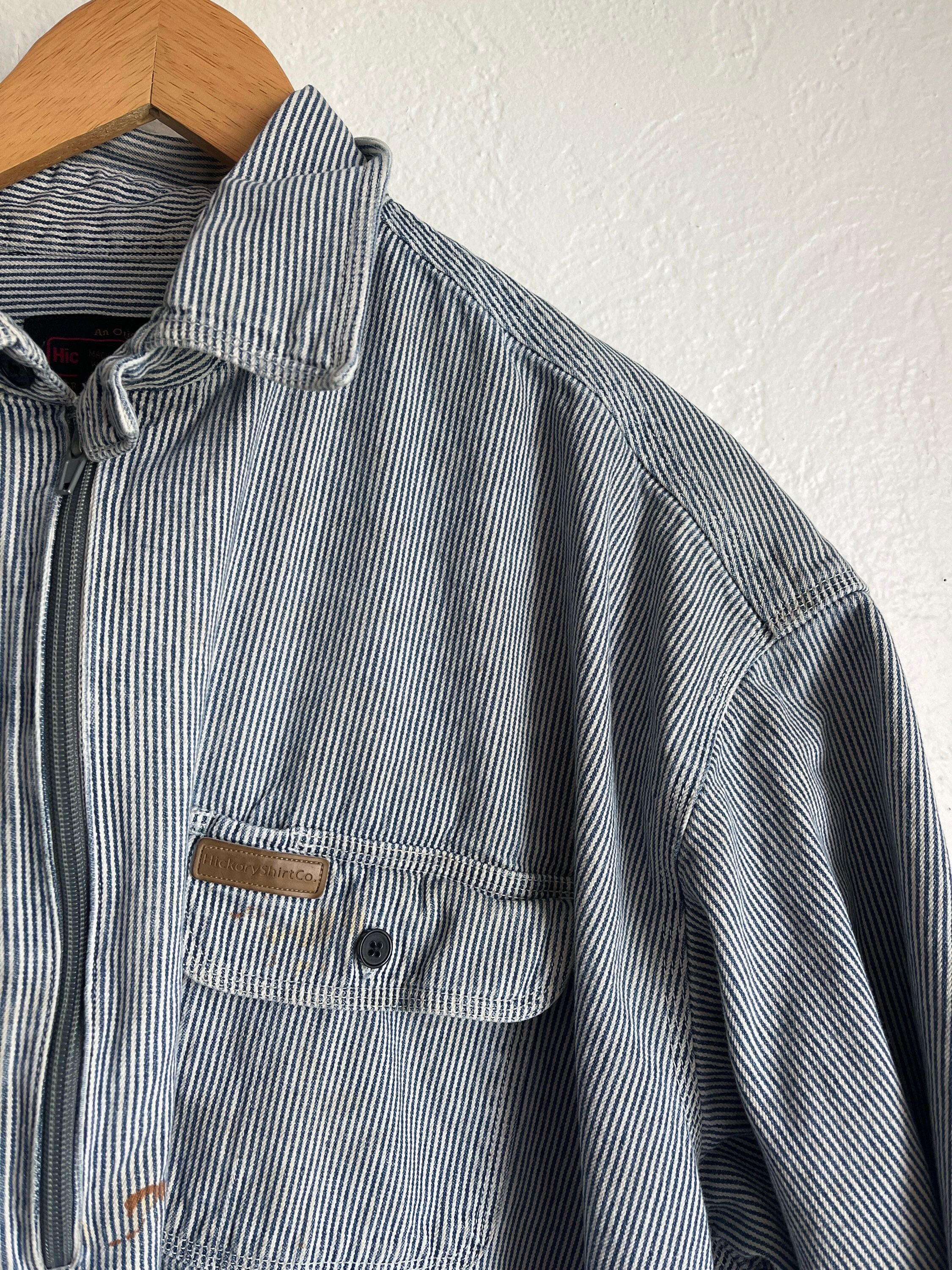 Distressed Hickory Shirt Co Zipper Front Shirt 2XL - Etsy