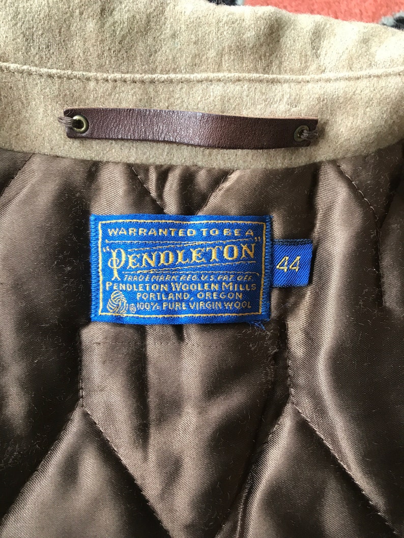 Vintage Pendleton Camel Wool Quilted Coat 44 Button Front - Etsy