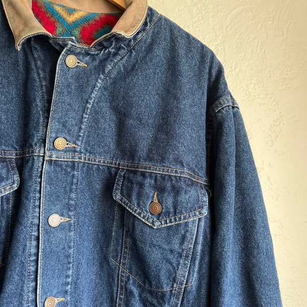 Lined Denim Jacket Etsy