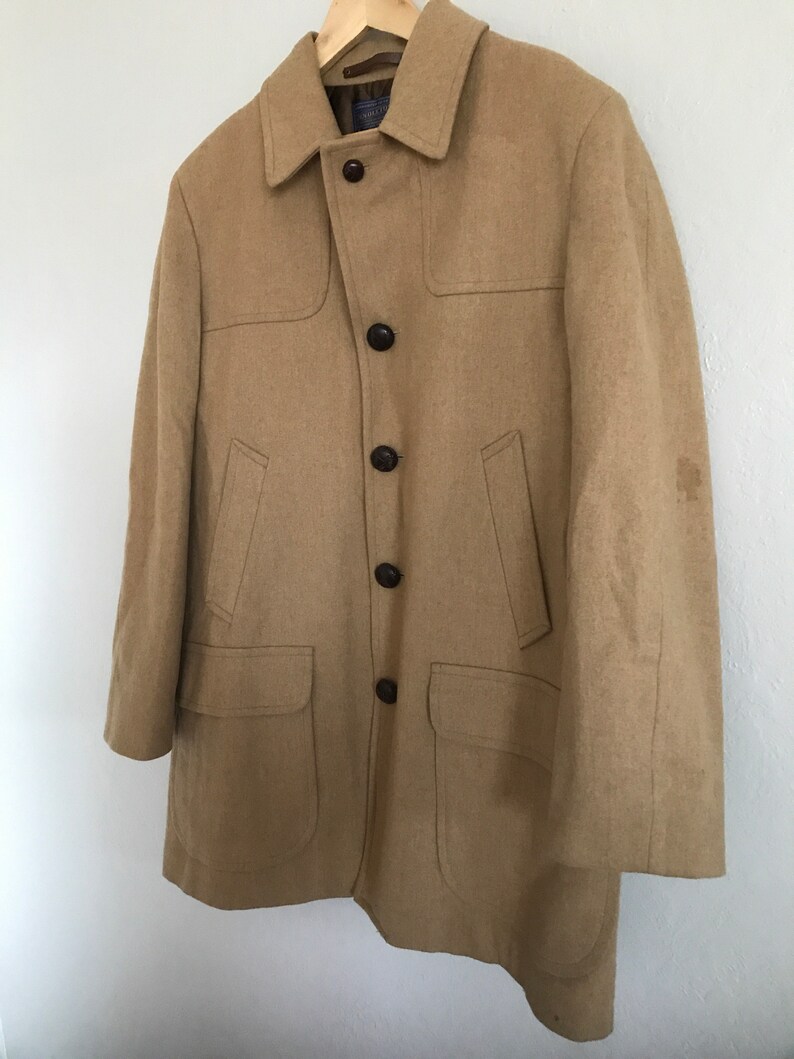 Vintage Pendleton Camel Wool Quilted Coat 44 Button Front - Etsy UK