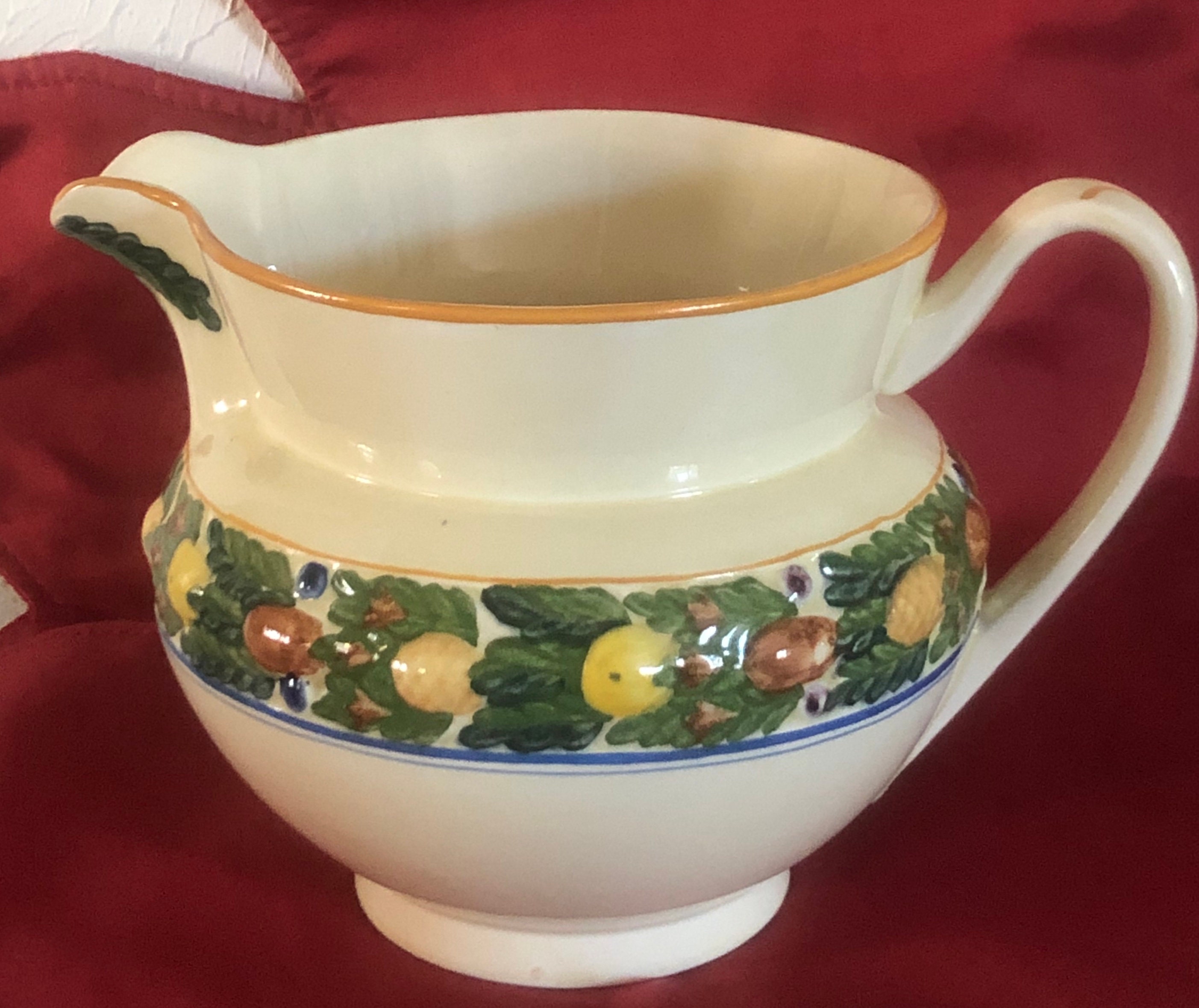 Royal Adams Ivory Titian Ware Della Robbia, Colorful, Large, 48 Oz