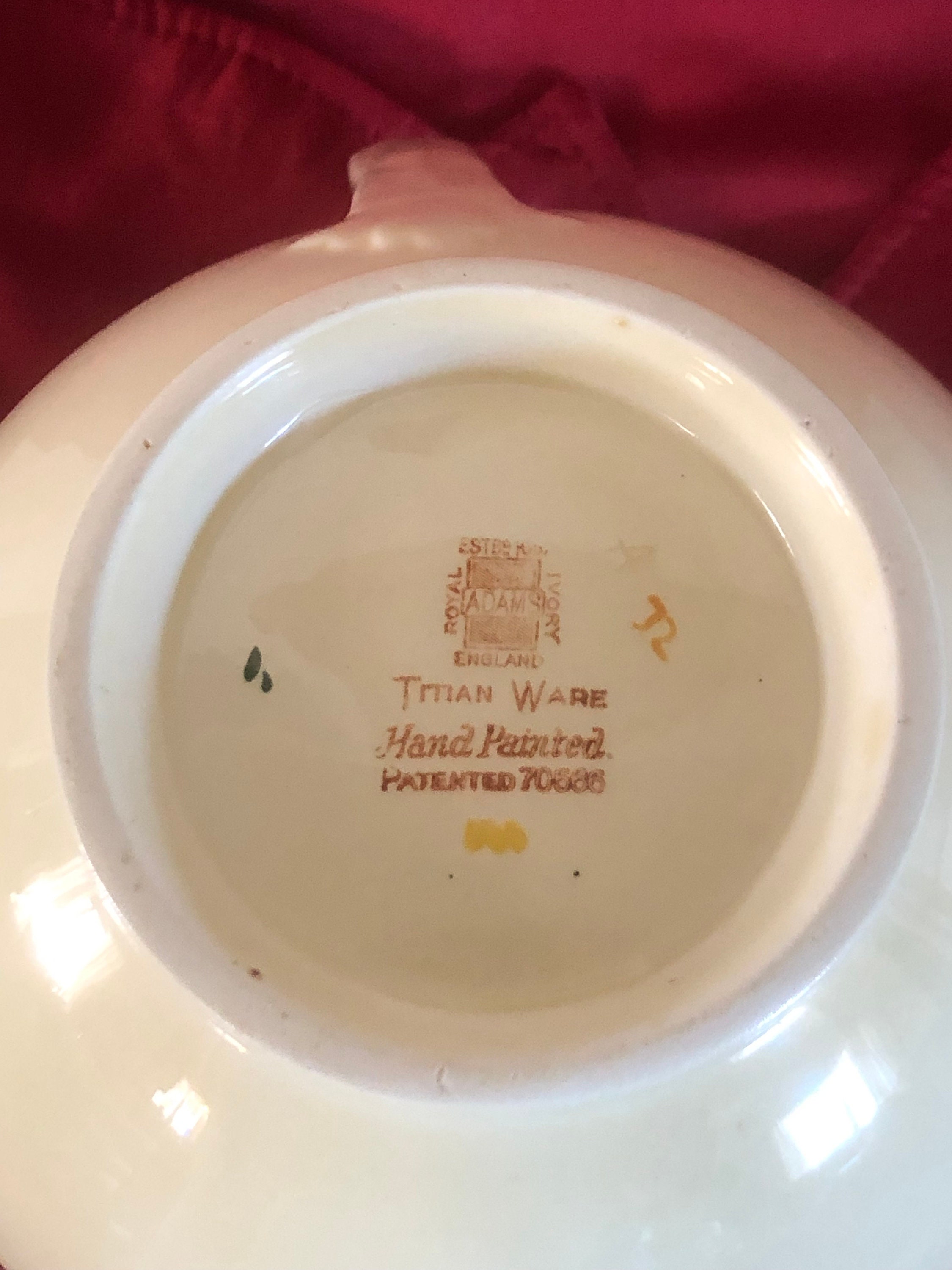 Royal Adams Ivory Titian Ware Della Robbia, Colorful, Large, 48 Oz
