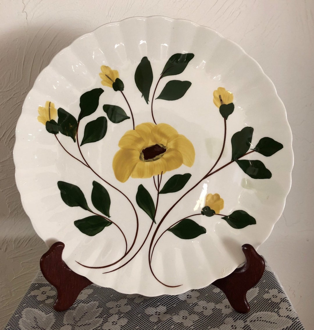 Blue Ridge southern Potteries Inc. Hand Painted Yellow Etsy