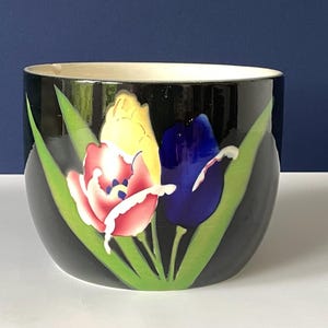 Large Art nouveau Majolica planter. Elsterwerda Arts & Crafts Jardinieres marked Dec. 1907. Jugendstil. Art Deco outer pot. Flower pot gem.