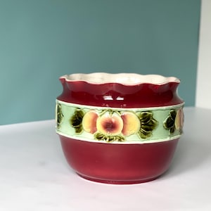 Large Art nouveau Majolica planter. Utta Arts & Crafts Jardinieres marked UTTA. Jugendstil. Art Deco outer pot. Flower pot gem.