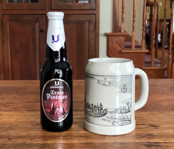 Vintage Schrobenhausen Germany Beer Stein Mug .5 L Gerz  German Stoneware Beer Stein Schrobenhausen Germany Souvenir Oktoberfest Stein Mug