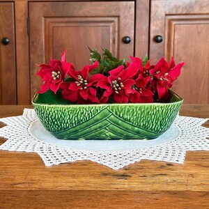 Vintage Cookson Pottery Green Planter 842 Made In USA Mid-Century Rectangular Ceramic Green Indoor Planter Cottagecore Art Pottery Planter