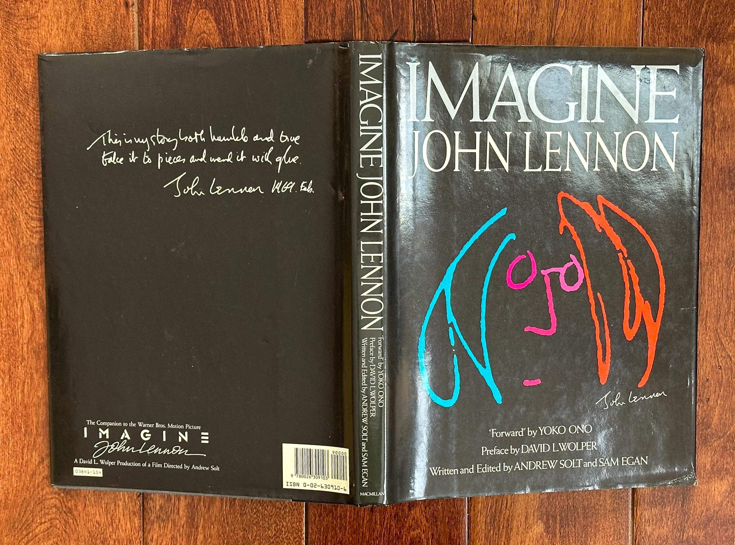 Vintage Imagine John Lennon Hardcover Book Andrew Solt Sam Eagan