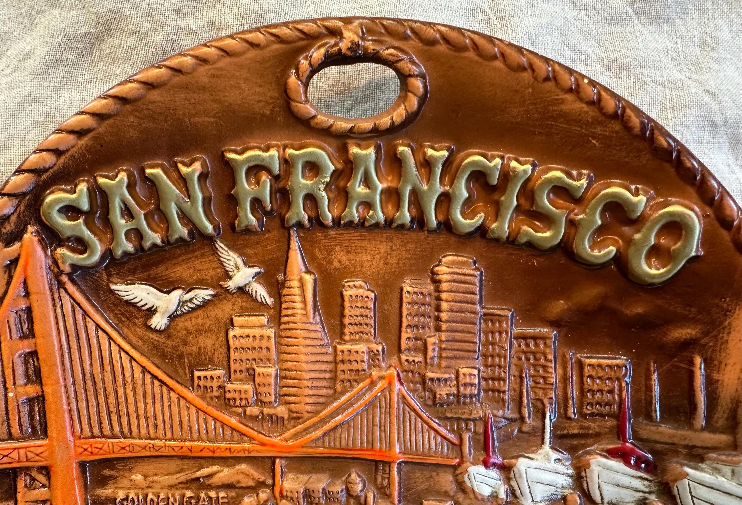 Vintage San Francisco Ceramic Souvenir Decorative Wall Plate SNCO