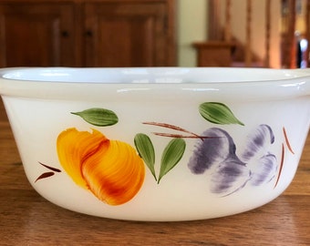 Vintage Anchor Hocking Fire-king Hand Painted Gay Fad Fruits