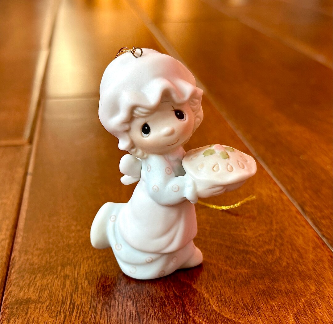 Vintage Precious Moments Porcelain Ornament Dropping Over for Christmas ...