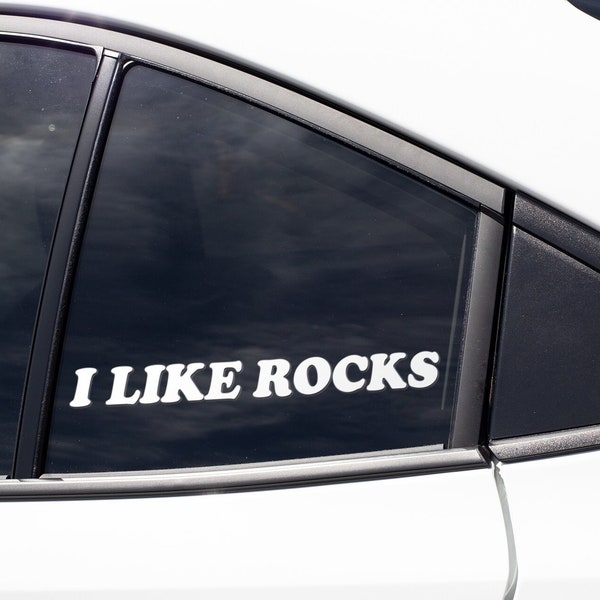 Geology Geologist Sticker Decal - I Like Rocks - Crystal Gem Amethyst Quartz Hippie Jewelry - Car Window Laptop Bumper Cup Mug Vinyl