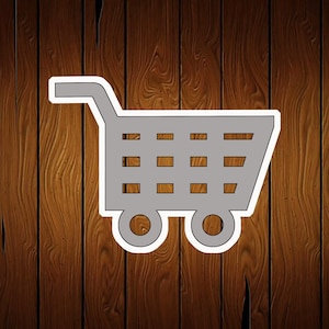 Shopping Cart Cookie Cutter, Grocery Store Cookie Cutter