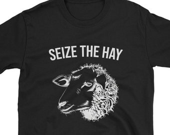 Barn Sex Hentai - Seize The Hay / Funny Cute Lamb Goat Barnyard Farm Life | Etsy