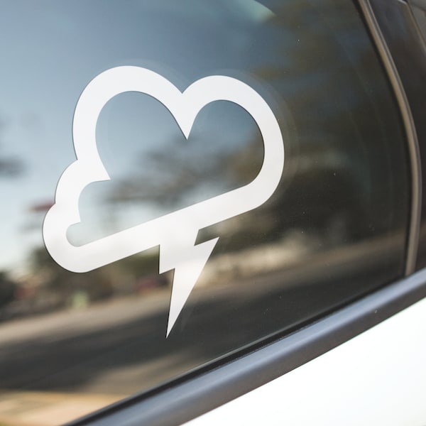 Lightning Cloud Sticker / Meteorology Sticker / Meteorologist Gift / Lightning Decal / Thunder Sticker / Meteorology Decal