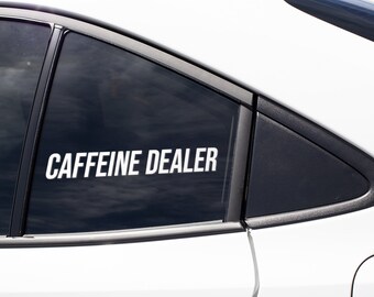 Details about / Powered By Caffeine Vinyl Sticker Car Sticker Laptop Decal Vinyl Decal