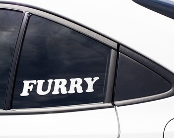 Furry Sticker / Furry Decal / Furry Gift / Car Decal / Laptop Decal / Car Sticker / Laptop Sticker / Fursuit / Furry Fandom / Cute Furry