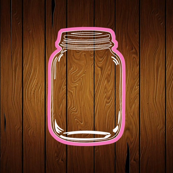 Glass Mason Jar Cookie Cutter - Pickling Jar Cookie Cutter