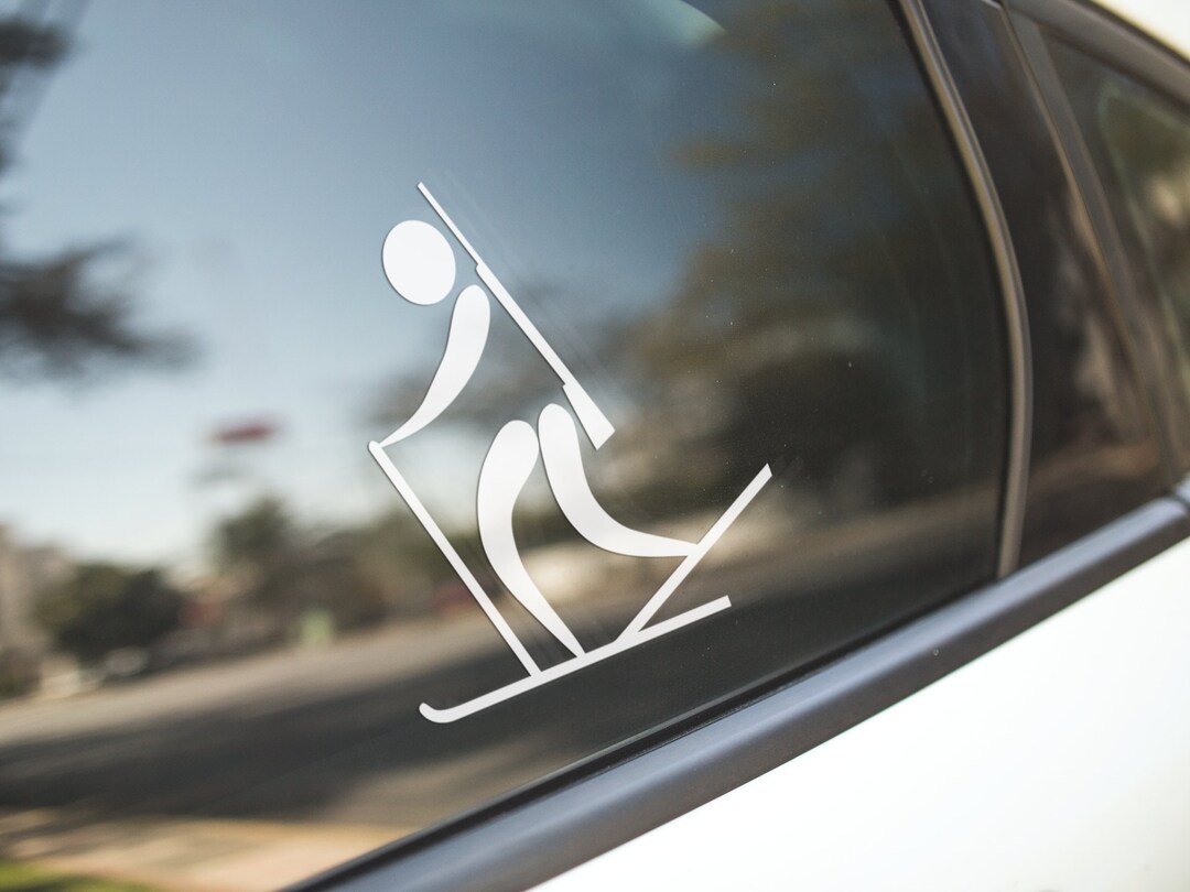 Biathlon Biathlete Decal Sticker / Cross Country Ski / Cross Country ...